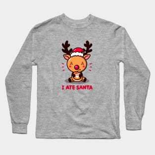 I Eat Santa - Funny Reindeer Cookie T-shirt Long Sleeve T-Shirt